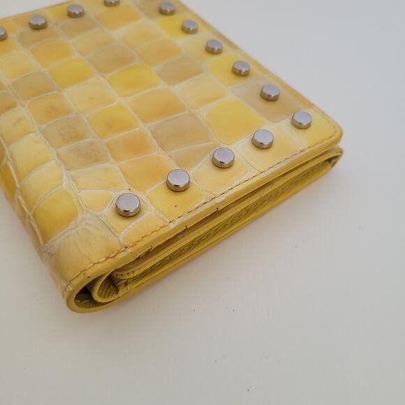 Cocco Fiore Zip Clutch Purple Croc Animal Embossed Large Wallet Long Card Holder - Picture 7 of 11